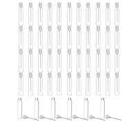 50Pcs 2ml Empty Perfume Sample Bottles Essential Oil Test Tube Bottle Mini Glass Refillable Sample Vial Containers for Aromatherapy, Fragrance and Liquid - White cap
