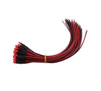 50Pcs 3/5/10mm Pre-Wired Diffused LED Diodes Multi Colors Light DC 9-12V(Red Light-3mm)