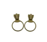 50Pcs 3# 5# O Rings Zipper Slider for Resin Zip Bag Clothes Zips Head Coat Jacket Zippers Ring Puller Repair Kits Sew for Purse, Clothes, Jeans, Luggage(Gold-No5)