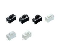 50pcs 3*6*0.2/0.2/5mm PCB Panel Momentary Touch Button Switch 2 Pin DIP Light Touch Keys Keyboard Black/White (Black, 3x6x0.5cm)