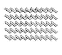 50PCS 304 Stainless Steel Cable Management Clips, 4 Wire Cable Clamp for Photovoltaic Solar Panel, Resistant with Barbed Back Design for Secure Installation on Module Frame and