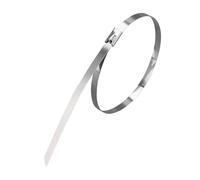 50Pcs 304 Stainless Steel Cable Ties, Self-Locking Anti-Rust Metal Zip Ties for Electrical Wiring Harness, Heavy Duty(4.6x250mm)
