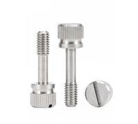 50pcs 304 Stainless Steel Short Head Slotted Captive Hand Screw Knurled Thumb loosening Screws Bolts M3 M4 M5 M6 M8