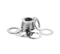 50pcs 304 Stainless Steel Ultra Thin Flat Washer M3-M12 Adjusting Ultrathin Shim Plain Gasket 0.1/0.2/0.3mm(M10x14x0.2mm)