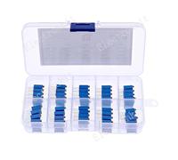 50Pcs 3296W Multiturn Trimmer Potentiometer Kit High Precision Variable Resistor With Box Kit BIANMTSW
