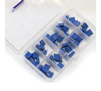 50Pcs 3296W Multiturn Variable ohm Trim Pot Trimmer Potentiometer Kit with Box