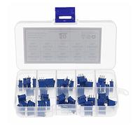 50pcs 3296X Series 100R 500R 1K 2K 5K 10K 20K 50K 100K 500K Multi-Turn Potentiometer Variable resistors with Box Set Resistor elements