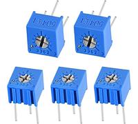 50PCS 3362P Single Turn Trimmer Potentiometer 100 200 500 1K 2K 5K 10K 20K 50K 100K 500K 1M Ohm Breadboard Resistance for Electromechanical components (Size : 1M Ohm)