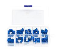 50pcs 3386P series 100R 200 500R 1K 2K 5K 10K 20K 50K 100K 500K multi-turn potentiometer Variable resistors With box set RUAJOGYNVM