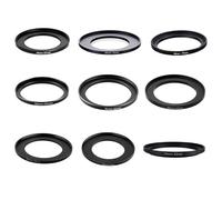 50pcs 37-43 49-67 49-72 49-77 52-58 52-62 52-67 52-72 52-77 55-62mm Metal Step Up Rings Lens Adapter Filter Set(52-72mm)