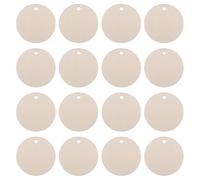 50pcs 3cm Wooden round Slices with Hole, Unfinished Craft Discs for DIY | Natural Timber, Smooth Blank Surfaces for Writing and Painting, Christmas Trees, Gift Boxes, Plaques and Wrapping