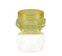 50PCS 3g 5g Small Empty Cosmetic Refillable Bottles Portable Travel Small Colorful Covers Clear Plastic Cosmetic Pot Jars With Lids For Face Cream Lip Balm Containers (5g,Yellow)