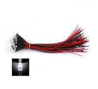 50pcs 3mm 5mm 10mm Prewired LED Kit Round Diodes Assorted Sizes for Science Projects Experiments DC 9-12V