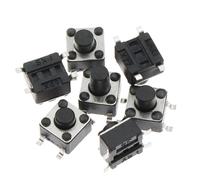50PCS 4.5X4.5 Push Button Switch SMD 4.5X4.5X3.8 Light Touch 4.5 * 4.5 * 4.3/5/6/7/8/9/10/11/12/13MM The Power 4Pins(4.5X4.5X10MM)