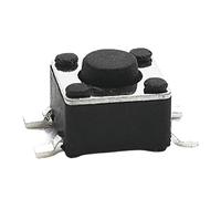 50PCS 4.5X4.5MM 4Pin SMT H=3.5/3.8/4.0/4.3~12mm 12V Tiny Button Tact Switch 260GF Momentary Tactical Push Button Parts Repair(4.5X4.5X4.0mm)