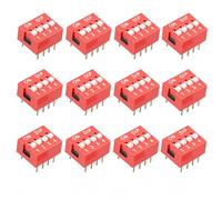 50Pcs 4-Way DIP Switch, Sliding Switch Module 2.54mm Pitch, 4Way 8Pins Mini Dip Toggle Switch Replace, For Circuit Breadboards, Pcb Project