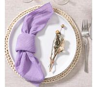 50pcs 40x40cm Cotton Napkin Sewing Edge Tea Towel Wedding Party Christmas Table DecorBurrs napkins
