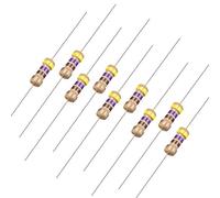 50pcs 470 Ohm Resistor, 1/4W 5% Tolerance Carbon Film Resistors, Axial Lead, 4 Bands for DIY Electronic Projects and Experiments