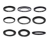 50pcs 49-67 49-72 49-77 52-58 52-62 52-67 52-72 52-77 55-62 46-48mm Metal Step Up Rings Lens Adapter Filter Set(49-67mm)