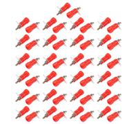 50Pcs 4mm Banana Socket Binding Post Nut Plug Socket, Red