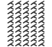 50pcs 4mm Barbed Garden Watering Pipe Connectors Suitable for Standard Low Pressure Irrigation Tubing (4mm Double barb tee)