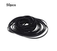 50Pcs 4mm Width Mix Cassette Tape Machine Belts Assorted Drive Flat Rubber Belt For CD Recorders Cassette Tape Drive Belt Assorted Recorder Adapter Display Shelf Stand Holder Desk Record