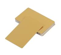 50Pcs 5 Colors Impressive Mark Engraved Metal Smooth Business Visiting Name Cards for Networking Events and Professionals (Amarillo)