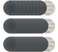 50Pcs 5 Inch Hook and Loop Sanding Discs, 1500 Grit Wet Dry Sandpaper, Silicon Carbide Round Sand Paper Pads for Random Orbital Sander, Automotive Wood Metal Sanding Polishing