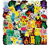 (50PCS) 50/100pcs Cute Cartoon Pokemon Anime Stickers Pikachu Decals Motorcycle Laptop Phone Case Car Waterproof Sticker Kid Classic Toy