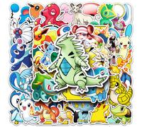 (50PCS) 50/100pcs Cute Cartoon Pokemon Anime Stickers Pikachu Decals Motorcycle Laptop Phone Case Car Waterproof Sticker Kid Classic Toy