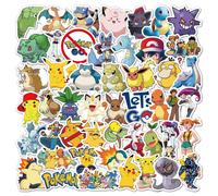 (50PCS) 50/100pcs Cute Cartoon Pokemon Anime Stickers Pikachu Decals Motorcycle Laptop Phone Case Car Waterproof Sticker Kid Classic Toy