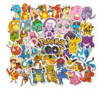 (50PCS) 50/100pcs Cute Cartoon Pokemon Anime Stickers Pikachu Decals Motorcycle Laptop Phone Case Car Waterproof Sticker Kid Classic Toy