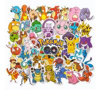 (50PCS) 50/100pcs Cute Cartoon Pokemon Anime Stickers Pikachu Decals Motorcycle Laptop Phone Case Car Waterproof Sticker Kid Classic Toy