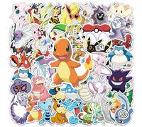 (50PCS) 50/100pcs Cute Cartoon Pokemon Anime Stickers Pikachu Decals Motorcycle Laptop Phone Case Car Waterproof Sticker Kid Classic Toy