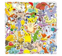 (50PCS) 50/100pcs Cute Cartoon Pokemon Anime Stickers Pikachu Decals Motorcycle Laptop Phone Case Car Waterproof Sticker Kid Classic Toy