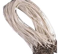 50PCS 50CM Necklace String Black Blue Purple Pink Leather Rope Cords For Necklaces Making Findings DIY Jewelry Accessories(White)