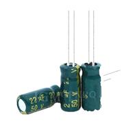 50PCS 50V22UF 5x11mm Aluminum electrolytic capacitor high frequent low impedance 5x11mm