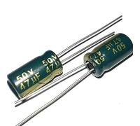 50pcs 50V47uf 6x7mm 6x12mm Aluminum Electrolytic Capacitor(Low 50v47uf 6x7mm)