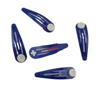 50PCS 5cm Metal Snap Hair Clips With Pad For Bow Making Tear Drop Hairpins DIY Headpieces for Bow Making(Color-14)