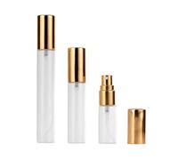 50Pcs 5ML 10ML 15ML Empty Glass Perfume Atomiser Clear Atomiser Spray Bottles Refillable Spray Perfume Bottles Fine Mist Cosmetic Container for Travel (15ML,Glod)