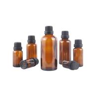 50PCS 5ML/30ML Amber Brown Drop Bottle Massage Oil Glass Aromatherapy Liquid Essential Refillable Essential Oils Bottles with Caps for Aromatherapy Esstenial Oil Eye Dropper Bottle (20ML)