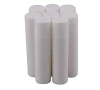 50PCS 5ml Empty Refill White Plastic Lip Gloss Balm LipStick Tubes Chapstick Sample Packing Vials Holder Bottles DIY Beauty Tool with Twist Bottom and Top Cap