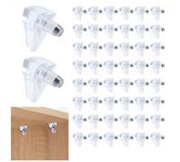 50PCS 5MM Clear Shelf Support Pegs, Plastic Shelf Support Nail, Universal Replacement Cabinet Shelf Pin for Kitchen Cabinets, Wardrobes & Bookshelves, Durable Shelf Bracket, Compatible with 5mm Holes