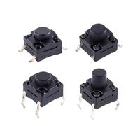 50Pcs 6 * 6 * 5mm DIP SMD 4Pin Waterproof Type Tact Switch Momentary Tactile Push Button 6×6x4.3/5/6/7/8/9/10mm SMT(6X6X4.3MM,4P DIP)