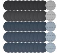 50Pcs 6 inch Sanding Discs Hook and Loop, Wet and Dry sandpaper for Cars, Orbital Sander Discs, 320 400 600 800 1000 Grit Round Sanding Pads for Wood, Wall, Metal, Automotive Polishing