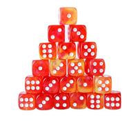 50Pcs 6 Sided Game Dices 12mm Round Corner Set for Table Game, Math Teaching Colorful Six Cube Six Set