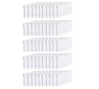 50Pcs 60x42mm Clear Plastic Label Holders, PVC Sign Display Holder Price Tag Name Card Holder for Supermarket Shop Office Home