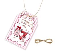 50pcs 67 Valentine's Day Gift Tags, Funny 6 7 Six Seven Gift Labels with String for Valentine's Day Party, Coquette Bows Six Seven Paper Tags for Anniversary Party Favors