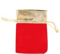 50pcs 7 x 9cm Velvet Bag Soft Drawstring Pouch Jewelry Wedding Gift Storage Bag (Red 7 * 9cm)