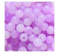 50Pcs 8/10mm Colorful Jelly Result Round Acrylic Beads Loose Spacer Beads for DIY Bracelet Necklace Jewelry Making Accessories(Purple White,10mm x 50pcs)